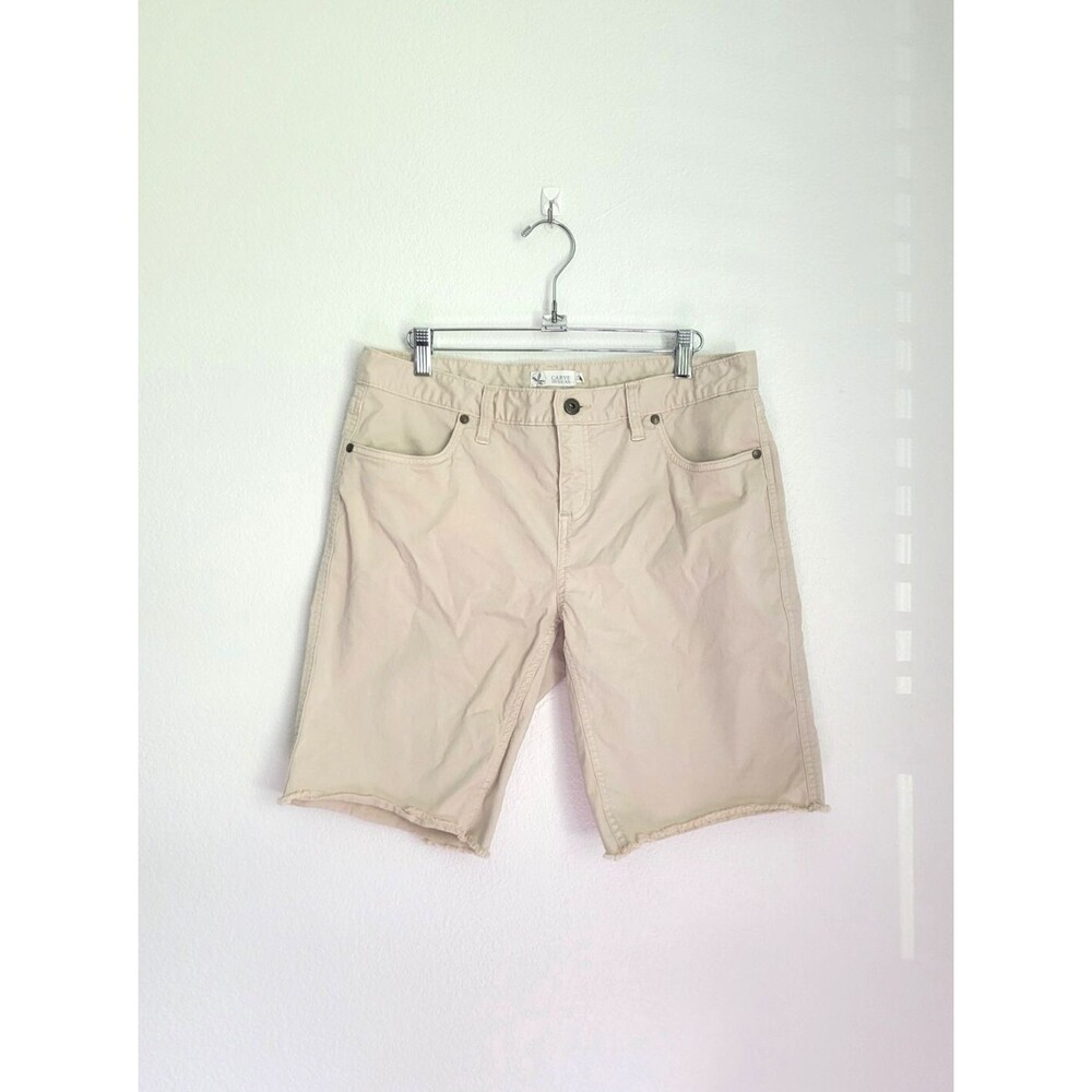 Carve Designs Womens Oahu 10” Bermuda Shorts Size 8 Tan Twill Raw Hem